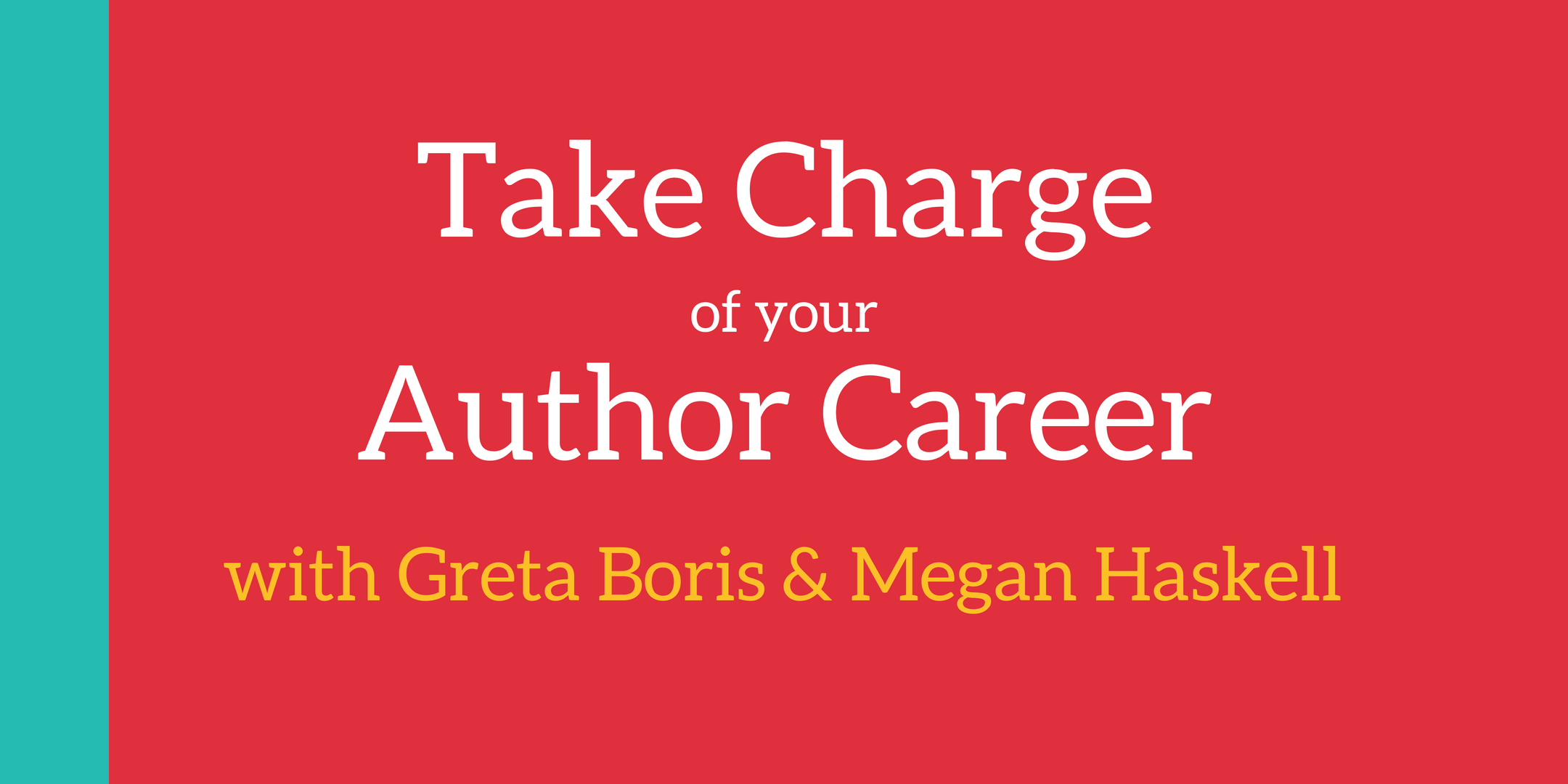 Take Charge of Your Author Career