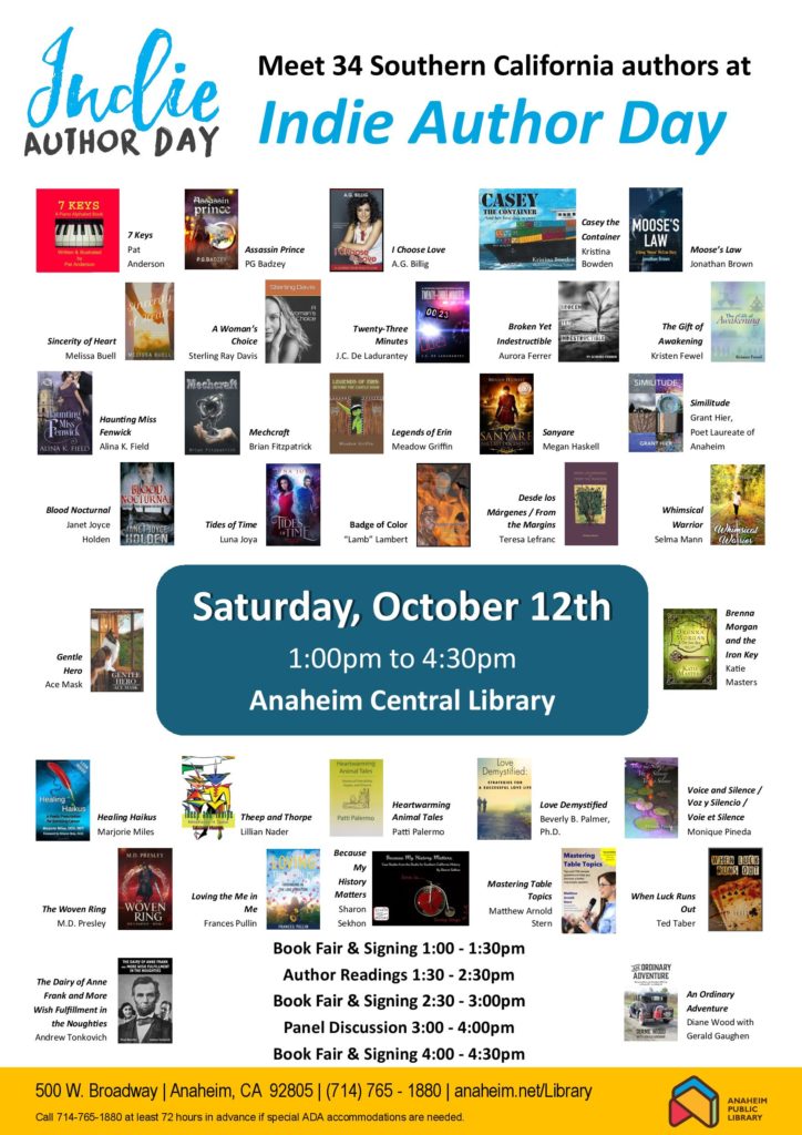 Indie Author Day at Anaheim Central Library